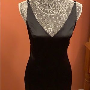 Long black spaghetti strap dress